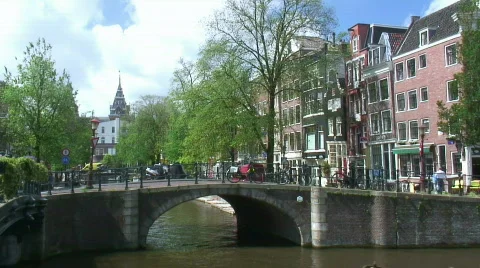 Amsterdam city view Stock Footage 570415