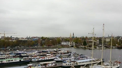 Amsterdam city view 스톡 동영상 95569400