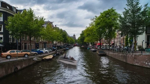 Amsterdam City View Stock Footage 113391588