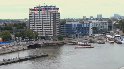 Amsterdam cityscape Stock Footage 38571207
