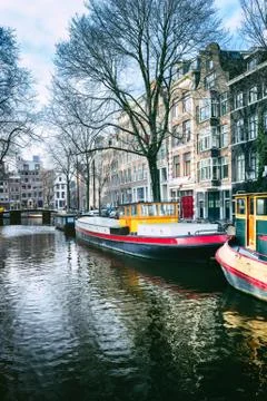 Amsterdam cityscape Stock Photos