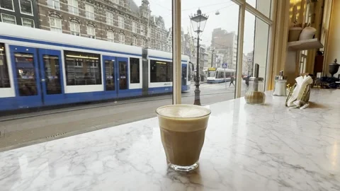 Amsterdam coffee view 스톡 동영상 312464448