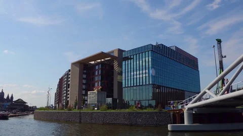 Amsterdam Conservatory and library Stock Footage