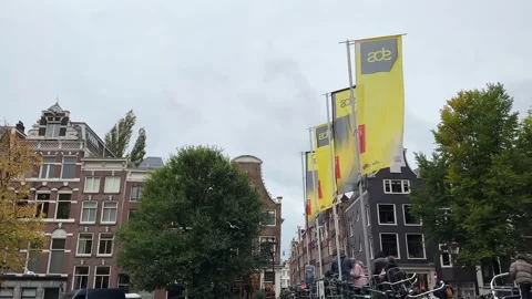 Amsterdam Dance Event ADE flags Stock Footage 254956547