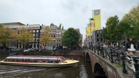 Amsterdam Dance Event ADE flags Stock Footage 254957578