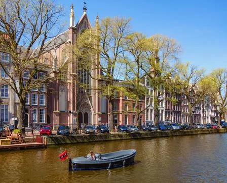 Amsterdam in the early spring Stock Photos