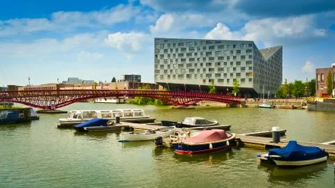 Amsterdam eastern docklands Stock Photos