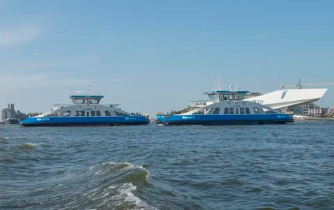 Amsterdam ferries Stock Photos