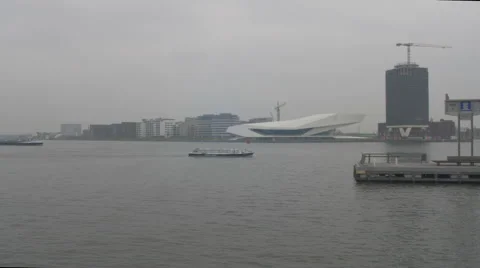 Amsterdam HD river traffic Stock Footage 49092449