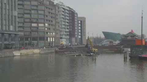 Amsterdam HD riverside _11 Stock Footage 49009379