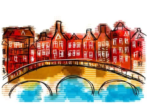 Amsterdam Stock Illustration