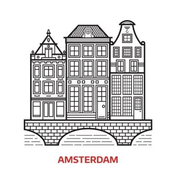 Amsterdam Landmark Icon Stock Illustration