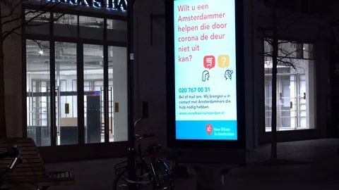 Amsterdam Lock down during the Corona virus outbrake Stock Footage 126997202