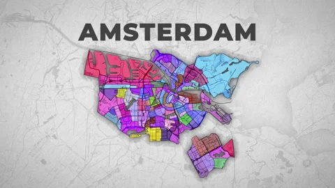 Amsterdam (map) Stock Footage 259638237