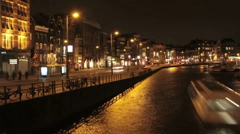 AMSTERDAM Night 2 Stock Footage 8834761
