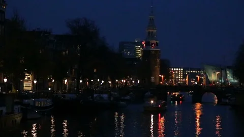Amsterdam By Night Video stock 96855281