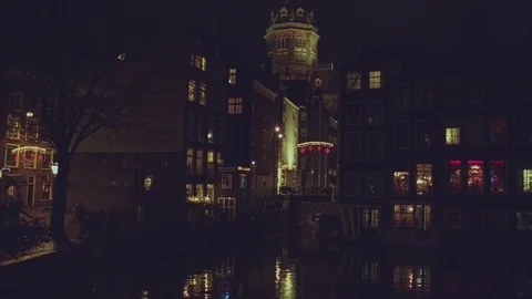 Amsterdam at night Video stock 119846420