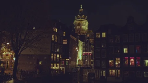 Amsterdam at night Video stock 119846675