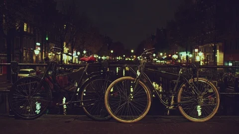 Amsterdam at night Video stock 119847067