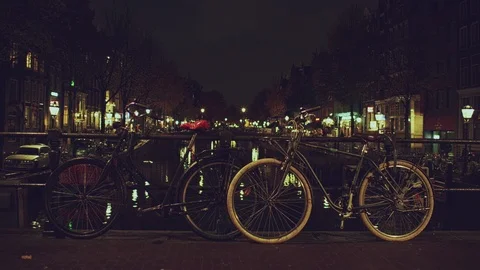 Amsterdam at night Video stock 119847363