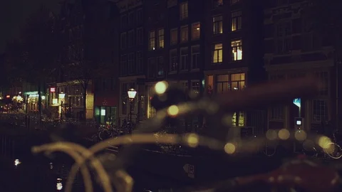 Amsterdam at night Video stock 119847425