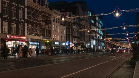 Amsterdam night Stock Footage 224901521