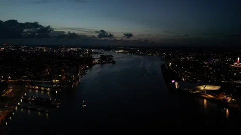 Amsterdam by night Video stock 252967903
