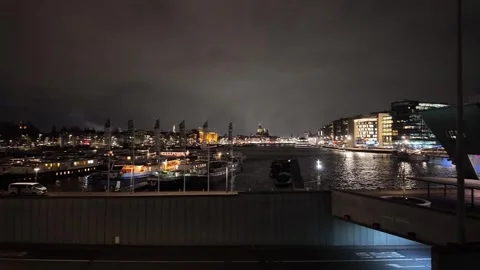 Amsterdam by night Video stock 334917084