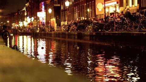 Amsterdam by night. FULL HD. Stock Footage 88867956