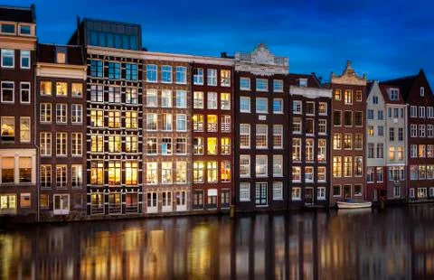 Amsterdam by night Stock Photos