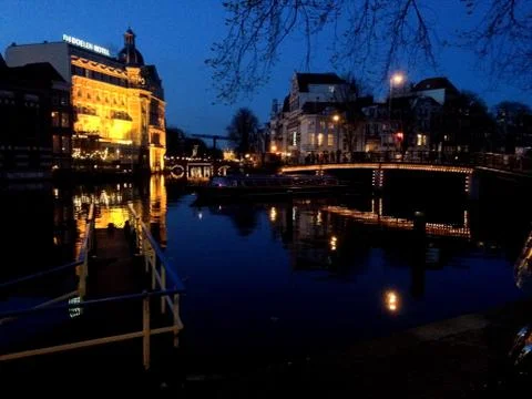 Amsterdam by night Stock Photos