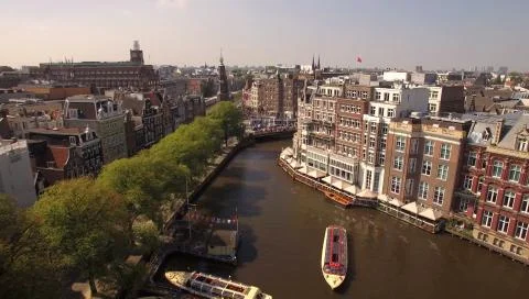 Amsterdam. Old centre district. Stock Photos
