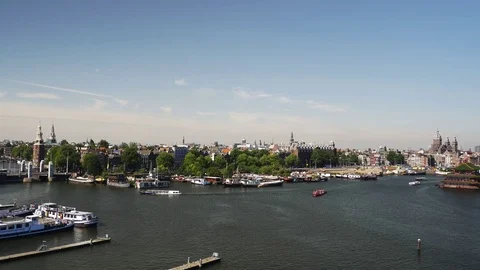 Amsterdam panorama Stock Footage 76728337