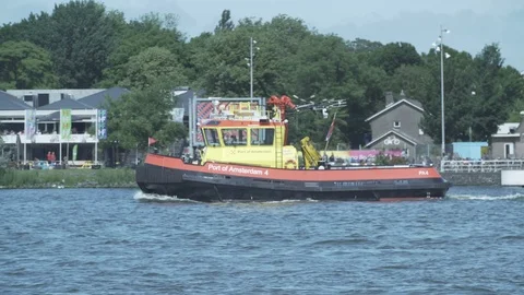Amsterdam Port Ship Stockbeeldmateriaal 78180158