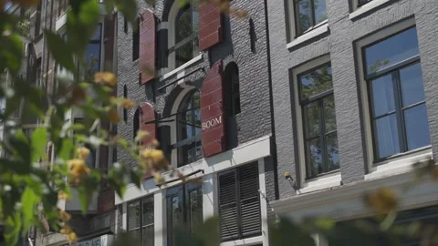 Amsterdam red window shutters Stock Footage 193691779