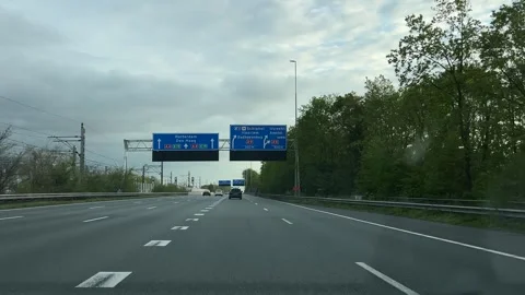 Amsterdam Ring Road A10 POV Drive Through Urban Highway Traffic Vidéo 337070370