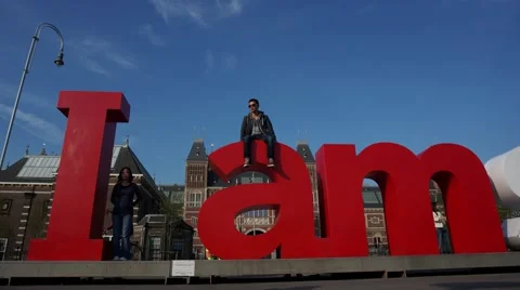 Amsterdam sign - Time Lapse Stock Footage 57658065