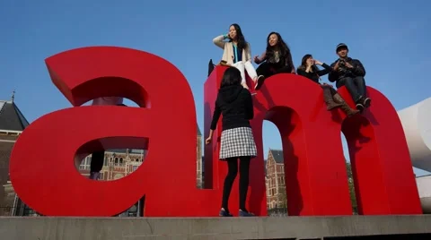 Amsterdam sign - Time Lapse Stock Footage 57659197