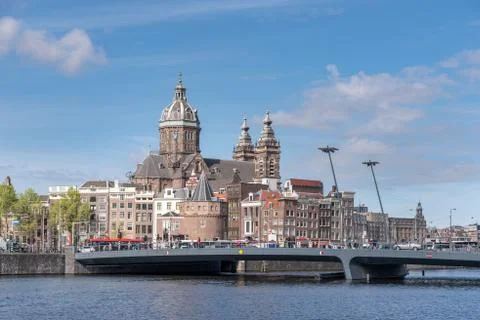 Amsterdam skyline Stock Photos