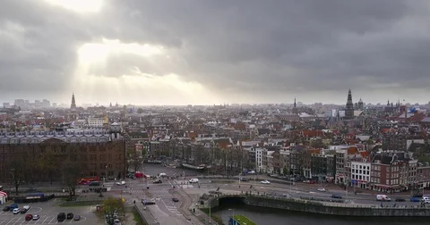 Amsterdam Skyline Timelapse City Centre n02  Stock Footage