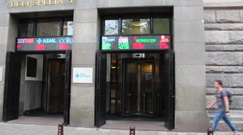 The Amsterdam Stock Exchange Stock Footage 24868356