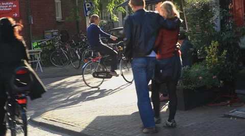 Amsterdam Street Scene Stock Footage 38580418