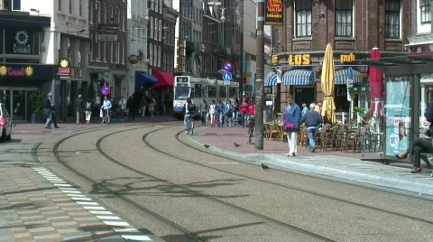 Amsterdam street view Stock Footage 570979