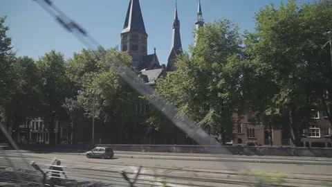 Amsterdam Train Ride view on canals Stock Footage 193689907