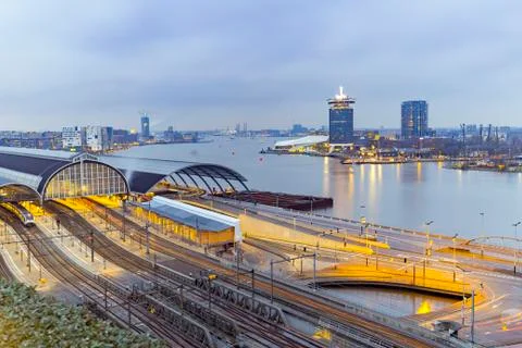 Amsterdam train station  库存照片