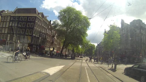 Amsterdam Tram Time Lapse Video stock 40831135