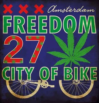Amsterdam vector poster graphic design Stock Illustration