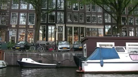 Amsterdam View From the Canal 2 Stockbeeldmateriaal 14760020