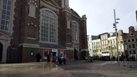 Amsterdam, Westerkerk panorama Stock-Footage 74480477