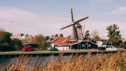 Amsterdam Windmill Vídeo Stock 105464903